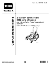 Toro Z Master 2000 Series Gebruikershandleiding