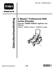 Toro Z Master Professional 6000 Series Gebruikershandleiding