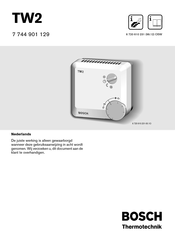 Bosch Thermotechnik TW2 7 744 901 129 Gebruiksaanwijzing