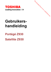 Toshiba Portege Z930 Gebruikershandleiding