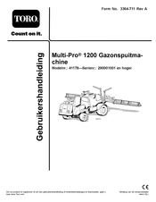 Toro 290001001 Gebruikershandleiding