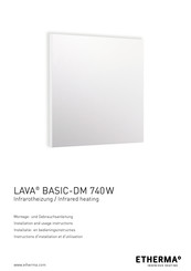 Etherma LAVA BASIC-DM 740 W Installatie- En Bedieningsinstructies