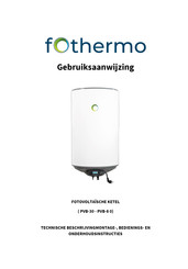 fothermo PVB-80 Gebruiksaanwijzing