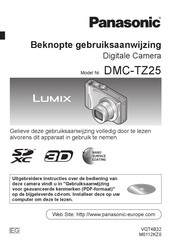 Panasonic Lumix DMC-TZ25 Beknopte Gebruiksaanwijzing