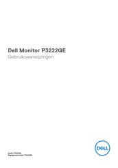 Dell P3222QE Gebruiksaanwijzingen