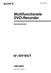 Sony DVDirect VRD-MC5 Gebruiksaanwijzing