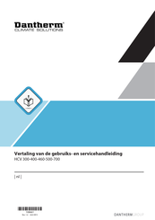 Dantherm HCV 300 Gebruikers- En Servicehandleiding