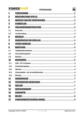 Powerplus POWXG4035 Gebruikershandleiding