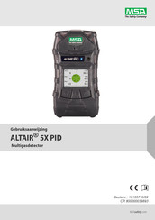 MSA ALTAIR 5X PID Gebruiksaanwijzing