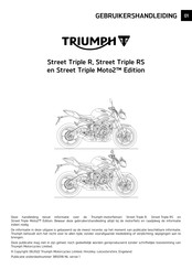 Triumph Street Triple Moto2 Edition 2022 Gebruikershandleiding