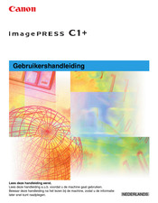 Canon imagePRESS C1+ Gebruikershandleiding