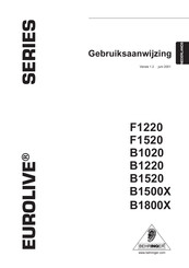 Behringer EUROLIVE Series Gebruiksaanwijzing