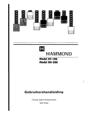 Hammond XT-100 Gebruikershandleiding