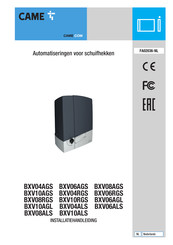 CAME BXV08AGS Installatiehandleiding