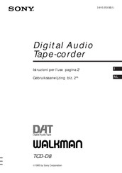 Sony Walkman TCD-D8 Gebruiksaanwijzing