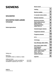 Siemens SINUMERIK 828D Bedieningshandboek