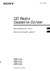 Sony CFD-V24 Gebruiksaanwijzing