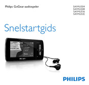 Philips GoGear SA1MUS32 Snelstartgids