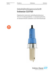 Endress+Hauser Indumax CLS54D Handleiding Voor Inbedrijfstelling