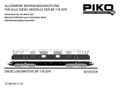 PIKO BR 118 GFK Gebruiksaanwijzing