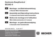 Becker Centronic EasyControl EC242-II Montage- En Gebruiksaanwijzing