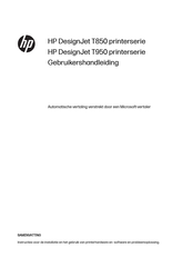 HP DesignJet T850 Gebruikershandleiding