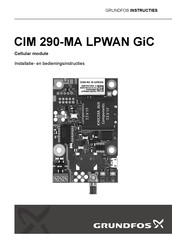 Grundfos CIM 290-MA LPWAN GiC Installatie- En Bedieningsinstructies