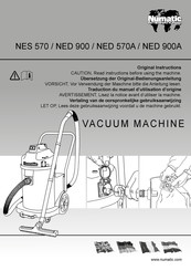 Numatic NES 570 Gebruiksaanwijzing