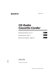 Sony CFD-370 Gebruiksaanwijzing