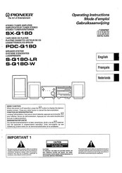 Pioneer SX-Q180 Gebruiksaanwijzing