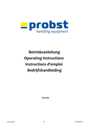 probst TAS-UNI Bedrijfshandleiding