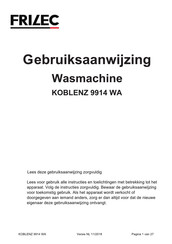 Frilec KOBLENZ 9914 WA Gebruiksaanwijzing