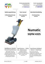 Numatic SQFM 4325 Gebruikershandleiding