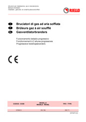 Riello 835 T1 Installatie-, Gebruiks- En Onderhoudsvoorschriften