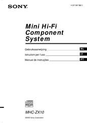 Sony MHC-ZX10 Gebruiksaanwijzing