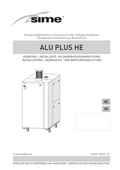 Sime ALU PLUS HE 360 Installatie-, Gebruiks- En Onderhoudshandleiding