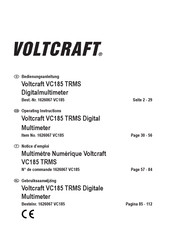 VOLTCRAFT VC185 TRMS Gebruiksaanwijzing