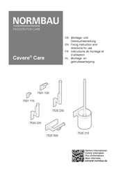 NORMBAU Cavere Care 7501 110 Montage- En Gebruiksaanwijzing