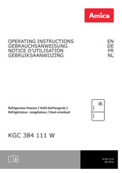 Amica KGC 384 111 W Gebruiksaanwijzing