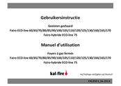 KAL-FIRE Fairo ECO-line 85 Gebruikersinstructie