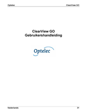 Optelec ClearView GO Gebruikershandleiding