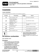 Toro Groundsmaster 1200 Series Installatie-Instructies