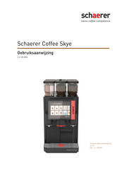 Schaerer Coffee Skye Gebruiksaanwijzing