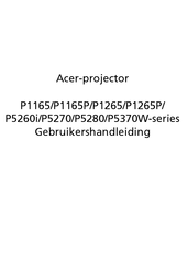 Acer P1265 Series Gebruikershandleiding