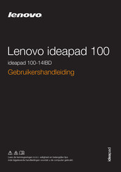 Lenovo ideapad 100-14IBD Gebruikershandleiding