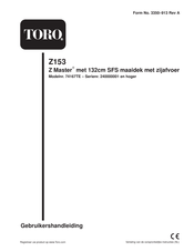 Toro 74167TE Gebruikershandleiding