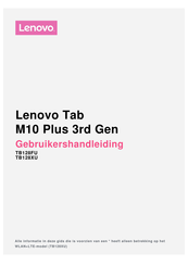 Lenovo Tab M10 Plus 3rd Gen Gebruikershandleiding