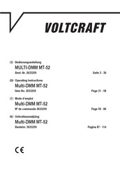 VOLTCRAFT MULTI-DMM MT-52 Gebruiksaanwijzing