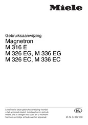 Miele M 326 EG Gebruiksaanwijzing