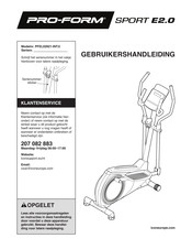 ICON Health & Fitness Pro-Form SPORT E2.0 Gebruikershandleiding